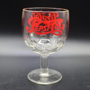 Vintage 1970s Pepsi Thumbprint Goblet | Retro Collectible Glassware | Classic Pepsi-Cola Memorabilia