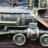 Vintage 1975 Miller Studio Train Locomotive Chalkware Wall Plaques - Minor Flaws - Mechanical Decor Set - Image 9