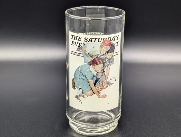 Vintage Norman Rockwell Arby's Collector Glasses "Knuckles Down"