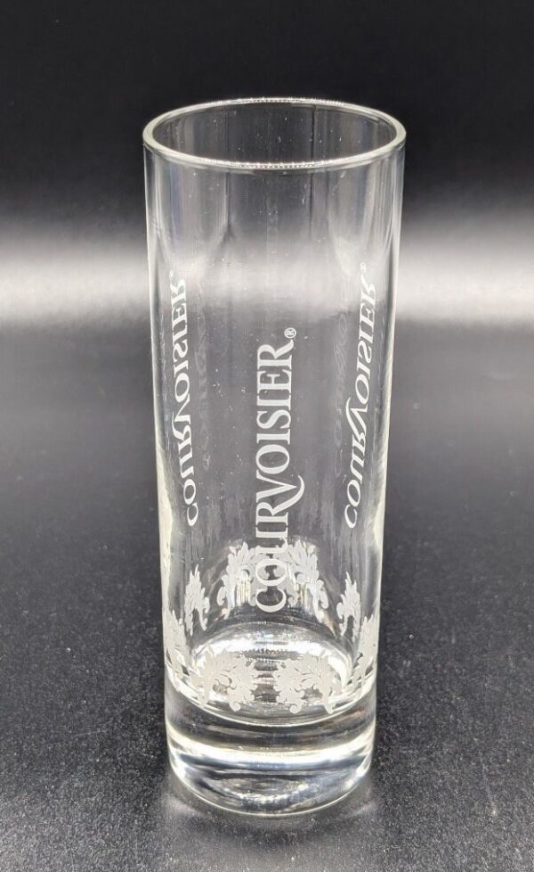 Vintage Courvoisier Cognac 6 inch Tall Etched Highball Cocktail Glass