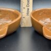 MCM Ceramic Pear shaped brown dish (set of 2) USA stamped on bottom - Image 6