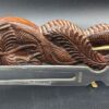 RARE Vintage Dragon Carving Set Stainless Steel Knife Fork Hand Carved Wood Display Stand Collectible Antique Decor - Image 4