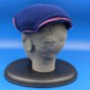 Vintage Saks Fifth Avenue Ladies' Curved Brim Indigo Velvet Skull Cap with Purple Satin Details, Retro 1930s Fashion Hat - Image 3