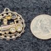 Vintage Silver Tone Train Pendant with Track and Rhinestone Details - Unique Collectible Jewelry Gift for Train Enthusiasts - Image 3
