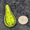 Vintage Hand Blown Green Glass Pendant Necklace | Adjustable Teardrop Glass Jewelry | Unique Artisan Gift | Unique Handmade Jewelry Gift - Image 3