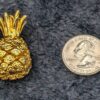 RARE: Gold-Tone Pineapple Pendant | Articulated Moving Fruit Charm | Retro Tropical Jewelry | Pineapple Enthusiast Pendant - Image 5