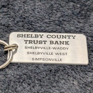 Vintage Shelby County Trust Bank Keyring Waddy Simpsonville Kentucky Souvenir Collectible