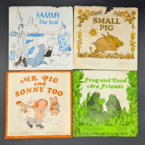 Lot of 4 Vintage Children's Story Records: Frog and Toad, Mr. Pig, Sammy the Seal, Small Pig- Collectible Vinyl