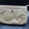 Vintage Etienna Aigner Taupe Leather Clutch Bag with EA Mirror / Retro Handbag Purse / Accessory Elegant Fashion / Classic Evening Accessory - Image 2