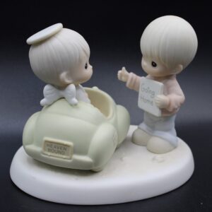 Vintage 1991 Precious Moments "Going Home" Figurine - Collectible Porcelain Statue - Heaven Bound Car - Gift Idea