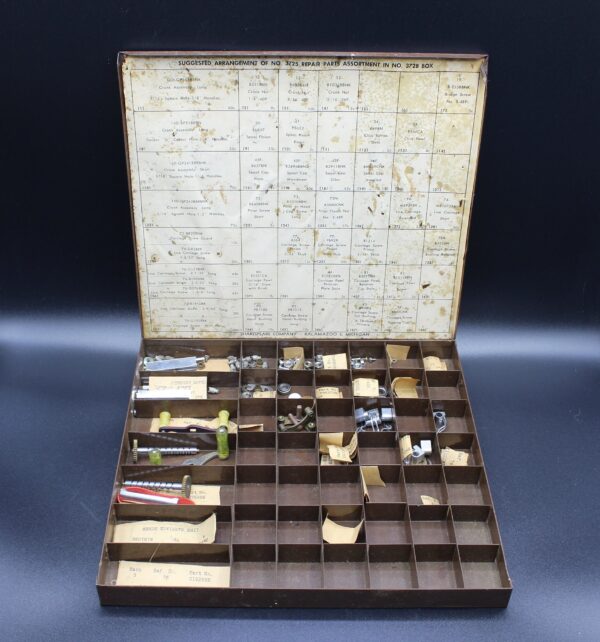 Vintage Shakespeare Reel Repair Parts No. 3725 in Box 3728 - New Old Stock - Fishing Collectibles