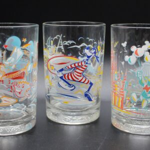 Set of 3 Vintage Walt Disney World 25th Anniversary Glasses by McDonald's Rare Collectible