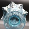 Vintage Blue Hobnail Vase | Ruffled Edge Art Glass | Mid-Century Hand Blown Style | Light Catching Beauty | Elegant Curvy Statement Piece - Image 10