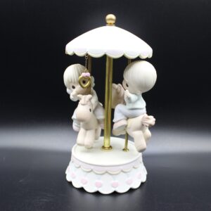 Vintage 1995 Precious Moments Carousel "Love Makes the World Go Round" Figurine, Collectible Decor