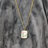 Vintage 24-Inch 1/20 12K Gold Chain Necklace | Hand-Painted Chinese Porcelain Pendant | Elegant Oriental Jewelry - Image 2