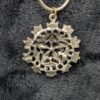 Vintage Antiqued Silver Tone Faux Turquoise Star Pendant on 28" silver chain, Boho Statement Necklace, Retro Starburst Jewelry, Unique Gift - Image 8
