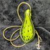 Vintage Hand Blown Green Glass Pendant Necklace | Adjustable Teardrop Glass Jewelry | Unique Artisan Gift | Unique Handmade Jewelry Gift - Image 4