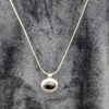 Vintage 925 Silver and Onyx Pendant Necklace | Sterling Silver Charm on 16-Inch Chain | Elegant Silver and Black Onyx Gemstone Jewelry - Image 2