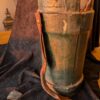 Antique British Royal Coat of Arms Green Leather Cordite Powder Carrier / Victorian English Leather Carryall Cordite Bucket - Image 10