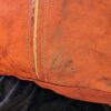 Vintage Moroccan Leather Ottoman - ZigZag Design / Vintage Brown Leather Pouf / Boho Living Room Decor / Handcrafted - Image 10