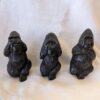 See No Evil, Hear No Evil, Speak No Evil Sets / Choice of Ceramic Turtles, Metal Monkeys, or Hand-Carved Wooden Monkeys or Gorillas - Image 6
