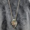 Vintage Hand Blown Glass Pendant Necklace | Iridescent Teardrop Jewelry | Unique Statement Piece | Gift for Her | Artisan Necklace - Image 2