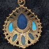 Vintage Barse Thailand Teardrop Pendant Necklace / Blue and Green Stone Pendant / Boho Jewelry / Retro Fashion Accessory / Sassy Statement - Image 7