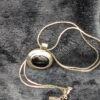 Vintage 925 Silver and Onyx Pendant Necklace | Sterling Silver Charm on 16-Inch Chain | Elegant Silver and Black Onyx Gemstone Jewelry - Image 4