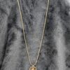 Vintage 14K Gold Filled Filigree Pendant Necklace with Tiger's Eye Gemstone | Tiger's Eye Statement Piece | 24-Inch Gold Tone Chain - Image 2