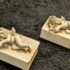 Antique White 3D Decorative Cherub Metal Matchbox / 3D Enamel Angel Design / Vintage Harp Playing Angel Matchbox / Retro Collector's Item - Image 8