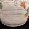 Cloth Footstool Ottoman with Bird and Flower Embroidery /  Decorative Boho Footrest with Felt Embellishments / Charming Accent Piece - Image 7