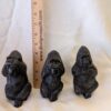 See No Evil, Hear No Evil, Speak No Evil Sets / Choice of Ceramic Turtles, Metal Monkeys, or Hand-Carved Wooden Monkeys or Gorillas - Image 7
