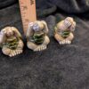 See No Evil, Hear No Evil, Speak No Evil Sets / Choice of Ceramic Turtles, Metal Monkeys, or Hand-Carved Wooden Monkeys or Gorillas - Image 5