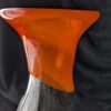 15-Inch Blenko Style Glass Vase | Vibrant Orange and Green Swirl | Mid-Century Art Glass Decor | Stunning Conversation Piece | Retro Decor - Image 4
