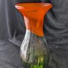 15-Inch Blenko Style Glass Vase | Vibrant Orange and Green Swirl | Mid-Century Art Glass Decor | Stunning Conversation Piece | Retro Decor - Image 6