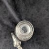 Antique 12.5" 3-Ring Neck Glass Decanter | Unique Faceted Design with Stopper | Steeple Stopper 3-Ring Neck Bottle | Antique Barware - Image 4