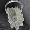 L.E. Smith Glass Basket | Vintage Clear Pressed Glass | Decorative Centerpiece | 15" wide Collectible Pressed Glass Basket - Image 2