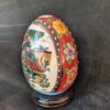 K - for S ---Hand-Painted Ceramic Satsuma Style Enamel Egg with Stand – Vibrant Oriental Design - Image 4
