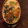 K - for S ---Hand-Painted Ceramic Satsuma Style Enamel Egg with Stand – Vibrant Oriental Design - Image 6