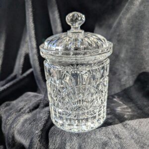 Vintage Lead Crystal Cookie Jar with Lid | Biscuit Jar | Elegant Cut Glass Storage Container