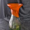 15-Inch Blenko Style Glass Vase | Vibrant Orange and Green Swirl | Mid-Century Art Glass Decor | Stunning Conversation Piece | Retro Decor - Image 9