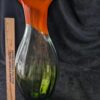 15-Inch Blenko Style Glass Vase | Vibrant Orange and Green Swirl | Mid-Century Art Glass Decor | Stunning Conversation Piece | Retro Decor - Image 2