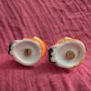 1930s Vintage Doll Salt and Pepper Shakers | Made in Japan | Collectible Kitchenware | Ionic Big Orange Hat with Umbrella - Image 5