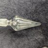 Antique 12.5" 3-Ring Neck Glass Decanter | Unique Faceted Design with Stopper | Steeple Stopper 3-Ring Neck Bottle | Antique Barware - Image 5