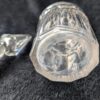 Antique 12.5" 3-Ring Neck Glass Decanter | Unique Faceted Design with Stopper | Steeple Stopper 3-Ring Neck Bottle | Antique Barware - Image 8