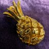 RARE: Gold-Tone Pineapple Pendant | Articulated Moving Fruit Charm | Retro Tropical Jewelry | Pineapple Enthusiast Pendant - Image 3