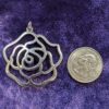 Set of 3 Rose Pendants - 2 Gold Tone, 1 Silver Tone Vintage Jewelry, Romantic Rose Pendants, Floral Pendant Collection - Image 6