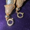 Pair: Vintage Sarah Coventry Golden Mushroom Faux Pearl Pendants | Gold-Tone Mushroom  & Faux Pearl | Versatile as Pendants or Zipper Pulls - Image 5