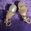 Pair: Vintage Sarah Coventry Golden Mushroom Faux Pearl Pendants | Gold-Tone Mushroom  & Faux Pearl | Versatile as Pendants or Zipper Pulls - Image 6