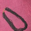 Vintage 16-Inch Multistrand Black Beaded Necklace with Brass End Caps | Elegant Layered Statement Jewelry - Image 6